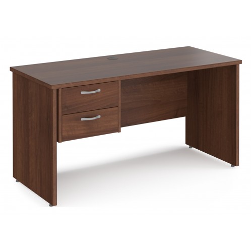 Maestro Panel End 600mm Straight Desk with Two Drawer Pedestal